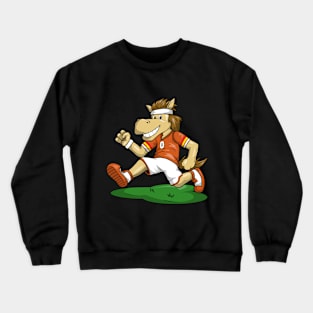 Funny horse at soccer Crewneck Sweatshirt